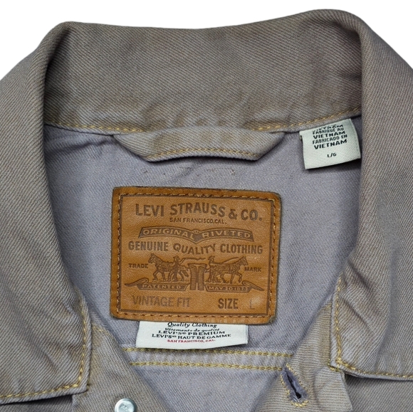 *** SOLD *** Levi's Limited Edition Vintage Style Trucker Mushroom Denim Jacket - Picture 13 of 15
